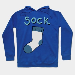 Blue and White Cartoon Sock Hoodie